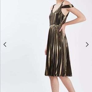 Topshop Metallic Party Dress